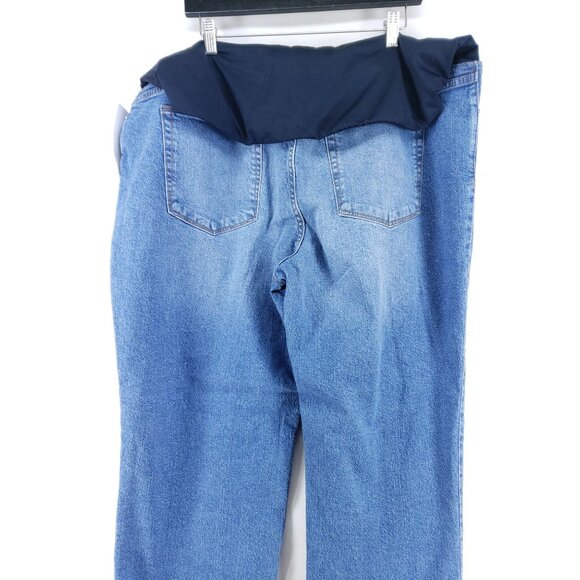 Isabel Maternity Womens Size 17 Crossover Panel Distressed Denim Jeans - Picture 5 of 9
